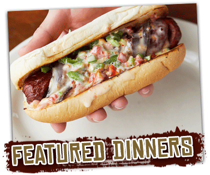 Want the best hotdog in town? Come on in and try our 44 Farms all Angus beef dog! We wrap the dog in jalapeño bacon, deep fry it, cover in our house-made delicious creamy queso, topped with house-made pico. A must-try menu item!